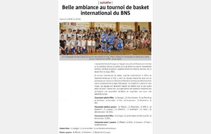 Résumé du tournoi du BNS dans L'Alsace