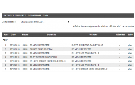 Championnat 2018-2019 U9 Bleu