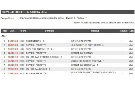 Championnat 2019-2020 DM3